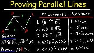 Proving Parallel Lines With Two Column Proofs - Geometry, Practice Problems