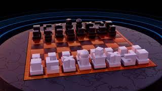 Animation of a chess set made with Blender3d