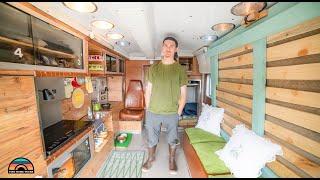 $7k Budget Ambulance Tiny House W/ Clever Murphy Bed Design