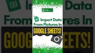 Import Data from Pictures in Google sheets