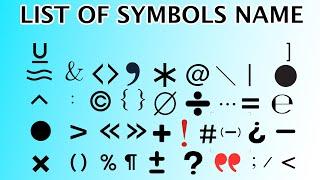 List of symbols name in ENGLISH language #phrasalverbs