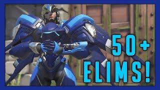 Massive 50+ Elims Placements Game! - Seagull - Overwatch