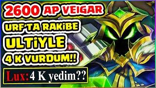 ÖNÜM ARKAM SAĞIM SOLUM TEQ !!! 1 ULTİ = 4K HASAR !!! 2600 AP'Lİ VEIGAR URF'TA CAN YAKIYOR!!