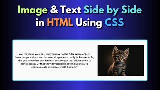 How to Make Image and Text Side by Side in HTML using CSS