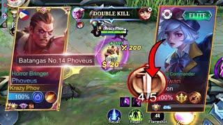 WANWAN WAS TOO AFRAID TO DASH!! | PHOVEUS MIDLANER FULL ROTATION MVP GAMEPLAY | Mobile Legends