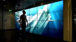 World's largest Kinect driven interactive video wall