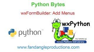 wxFormBuilder 3 - Add Menus