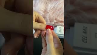 Hight Gloss Red | Gel Nail Stickers #diy #tutorials #asmr #asmrvideo