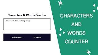 Live Characters and Words Count Using jQuery