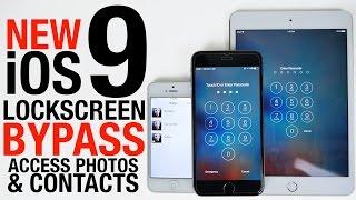 NEW iOS 9 Lockscreen Bypass - Access Photos & Contacts Without Passcode