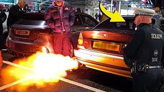 POLICE Make DRIVER Take His TINT OFF! - Modified Cars Leaving a Car Meet!