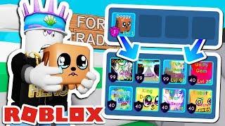 I got SECRET PETS by TRADING in BUBBLE GUM SIMULATOR... (ROBLOX)