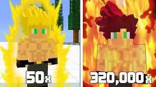 Realistic Transformation Multipliers in Minecraft Dragon Block C