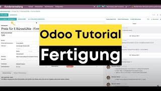 Odoo Enterprise Fertigung - Odoo Tutorial in Deutsch