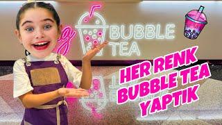 ELİF SİNEM BUBBLE TEA YAPIYOR !! KENDİMİZ TASARLADIK !! HEPSİNİ DENEDİK !!