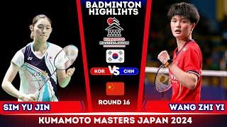 WANG Zhi Yi (CHN) vs SIM Yu Jin (KOR) | Kumamoto Masters Japan 2024 Badminton