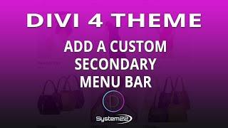 Divi 4 Add A Custom Secondary Menu Bar