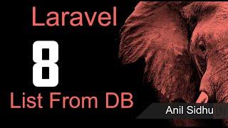Laravel 8 tutorial - Show List from Database Table