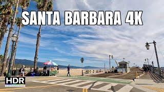 Driving Santa Barbara, California Beach Town 4K