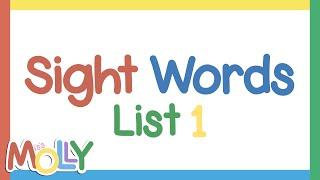 Sight Words Song List 1 | High Frequency Words Pre-K Kindergarten| Miss Molly Sing Along Songs