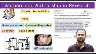 Authors and types of authorship in research.