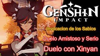 Genshin Impact - Invocacion de los Sabios - Duelo Amistoso y Serio - Duelo con Xinyan