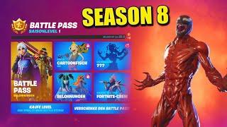 Fortnite Season 8 BATTLE PASS! (Alle Skins & Trailer in Deutsch)