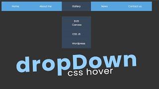 Easiest Dropdown Hover Menu with HTML CSS Only