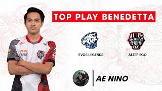 AE NINO TOP PLAY BENEDETTA - EVOS LEGENDS VS ALTER EGO MPL ID S8