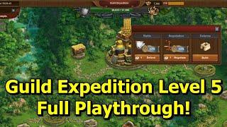 Forge of Empires: Guild Expedition Level 5 First Playthrough! Defense, Negotiation & Fortifications!