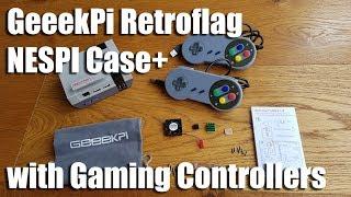 GeeekPi Retroflag NESPi Case+ Plus with USB Wired Game Controllers & Cooling Fan & Heat