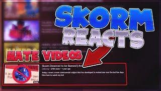 SKORM REACTS TO HATE VIDEOS! (Facecam)