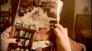 ASMR Vintage Country living magazines (No talking) 1980's  water damaged, crinkle page turning.