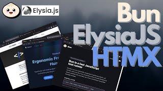Bun, ElysiaJS, HTMX getting started step-by-step tutorial (with Tailwind styling)
