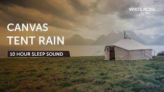 Windy Canvas Tent Rain Sleep Sound - 10 Hours - Black Screen