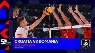 Croatia vs. Romania | Match Highlights 1/8 Finals | CEV EuroVolley 2023 Men