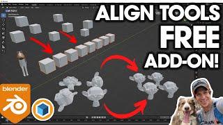 Using the FREE Align Tools Add-On for Blender! (Aligning Objects in Blender)