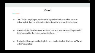 Modeling Stock Market Distributions - Using Bayesian Methods to Analyze Fat-Tailed Returns