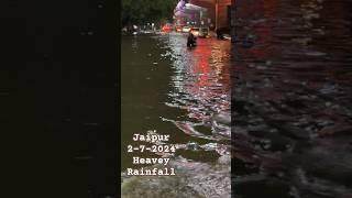 Jaipur heavy rainfall 2-7-24 chomu puliya