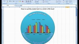 Microsoft excel training |How to Make Charts and Text Effects in Circles