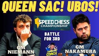 PARANG ENGINE LANG! MABILISAN TINIRA 3 BRILLIANT MOVES! Niemann vs Nakamura Speed Chess 2024