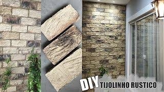 FAÇA VOCÊ MESMO - TIJOLINHOS RUSTICO PASSO A PASSO #DIY