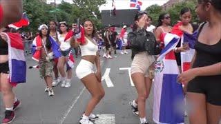 BEAUTIFUL DOMINICAN GIRLS DANCE AT DOMINICAN PARADE BRONX 2024 !!