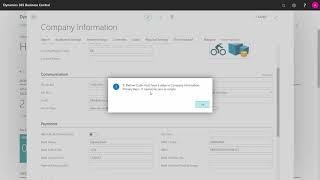 The Company Information - Microsoft Dynamics 365 Business Central