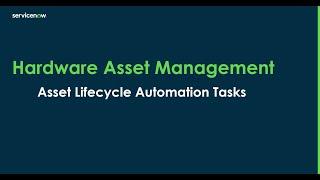 Asset Lifecycle Automation tasks and how to use them