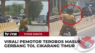 Diduga Tersesat, Pemotor Nekat Masuk Tol | tvOne Minute