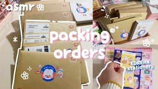 [asmr] packing orders, no music, no talk cute Korean sticker shop based in the UK