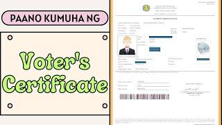 PAANO KUMUHA NG VOTERS CERTIFICATE SA COMELEC INTRAMUROS