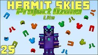 Hermit Skies 25 Armour Upgrading! (Project Ozone Lite Skyblock Modded Minecraft)