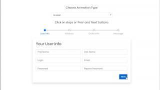 Bootstrap Multi Step Form Animations With CSS | Switch Form’s Animation